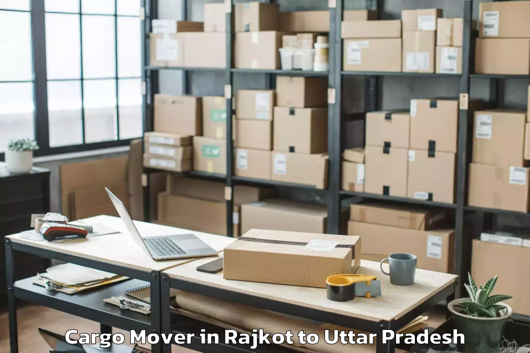 Hassle-Free Rajkot to Jaypee Institute Of Informatio Cargo Mover